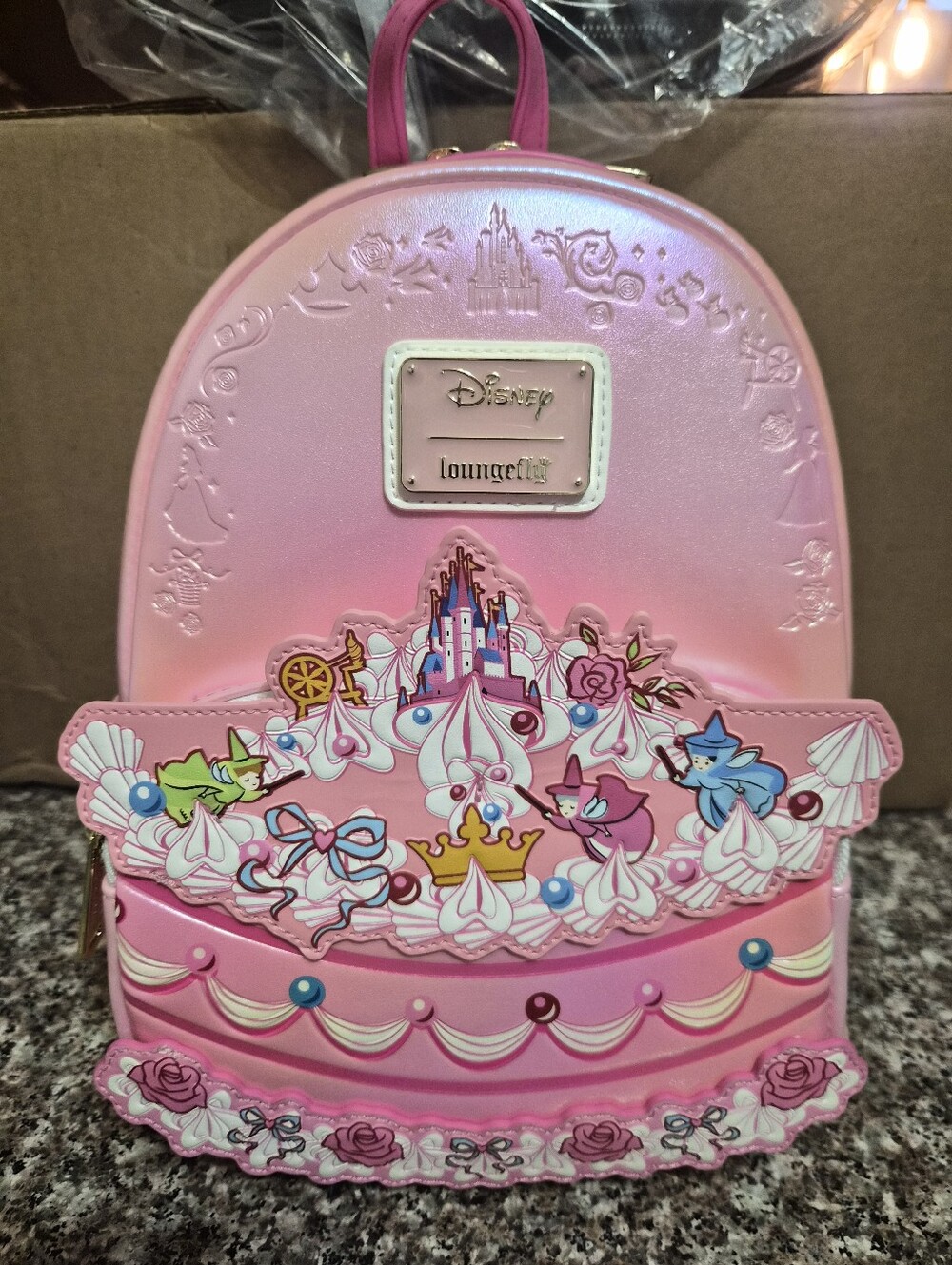 Loungefly Pink Sleeping Beauty Cake Mini Backpack